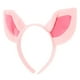 thumbnail image 5 of Diadema con orejas de cerdo para Halloween, disfraz de animal, diadema con orejas de cachorro rosa, accesorio para el pelo, actuación en el escenario (rosa), 5 of 5