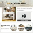 thumbnail image 5 of Retro and Modern Design Console Table with Pine Solid Wood Frame and Legs TWO Open Shelves, 5 of 9