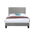 thumbnail image 3 of Wallace & Bay Dalton Light Gray Upholstered Tufted Bed - Full, 3 of 6