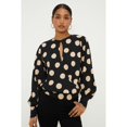 thumbnail image 2 of Dorothy Perkins - Jersey Lunares de Manga Larga para Mujer (Negro, Crema), 2 of 2