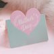 thumbnail image 5 of Rewera - 100 tarjetas de felicitación para el Día de la Madre con forma de corazón, plegables, 7 cm x 9 cm, 5 of 6