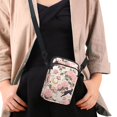 thumbnail image 4 of HELLHERO Black Cat Floral Crossbody Bag 2 Layers Men, Women for Casual Travel 4.33"x1.97"x7.09", 4 of 7