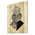 thumbnail image 2 of Designart 'Abstract Geometry Shapes With Tropical Palm Leaf I' Modern Print on Natural Pine Wood, 2 of 5