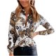 thumbnail image 1 of Top de camisa con botones de manga larga para primavera/verano con estampado informal a la moda para mujer Fridja hkj2212, 1 of 6