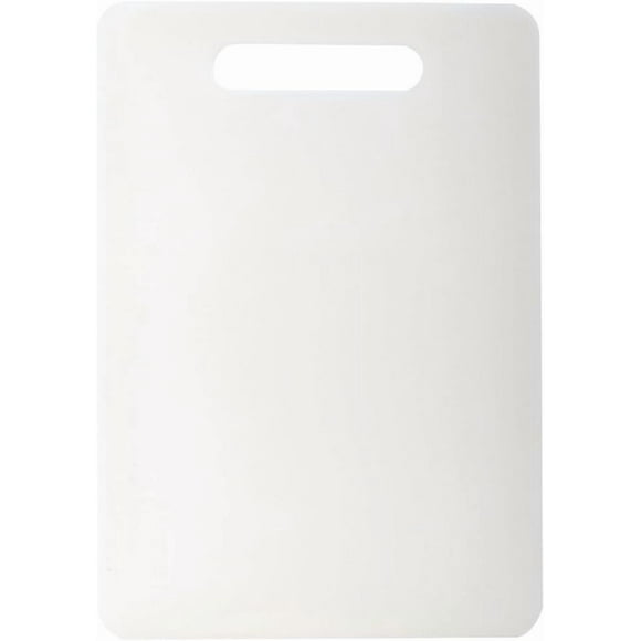 Luciano Planche à Découper en Plastique Durable, Planche à Hacher pour Cuisine, Idéale pour Découper Légumes, Fruits et Viandes, Essentiels de Cuisine, Blanc, 13.25 Pouces x 10 Pouces