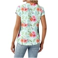 thumbnail image 2 of Camisas de Manga Corta para las Mujeres Blusas de Impresión Casual Camisas de Botón Camiseta de Cuello en V, Blusas de Manga Corta para las Mujeres, 2 of 4