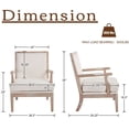 thumbnail image 2 of Dayalane French country Accent Chair, Linen Upholstered Reading Chair with Removable Cushion & Solid Wood Frame Lounge Armchair for Living Room Reception Room Bedroom, Beige, 2 of 11