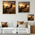 thumbnail image 4 of Designart "Dusk Chicken Rooster" Animals Wall Art - Modern Red Chicken Bedroom Canvas Wall Art, 4 of 6