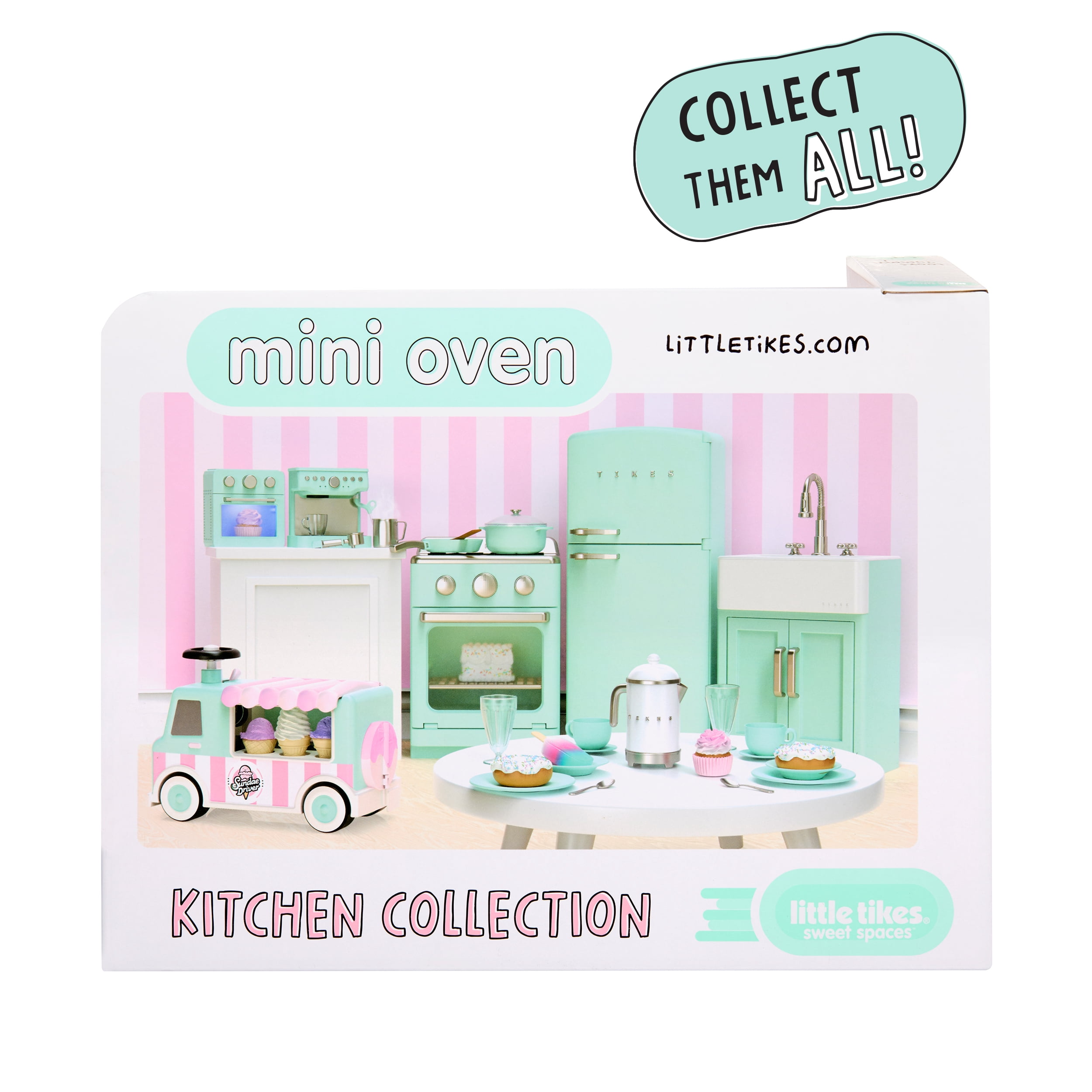 Little Tikes Sweet Spaces Mini Oven, Imaginative Pretend Play Kitchen, Pink, Ages 3+