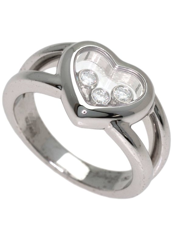 Pre-Owned Chopard Happy Diamonds Ring, 18K White Gold, Women's
