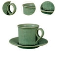 thumbnail image 6 of deevoka Espresso Cup with Saucer 250ml Ceramic Mug for Hot Tea Cappuccino Restaurant Green, 6 of 9