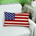 thumbnail image 3 of American Flag Lumbar Pillow Cover 12x20 Inches Patriotic Red Blue Stars Stripes Flag 4th of July Throw Pillows Decor Independence Day Decorations Memorial Day Cushion Case for Sofa Couch, 3 of 5