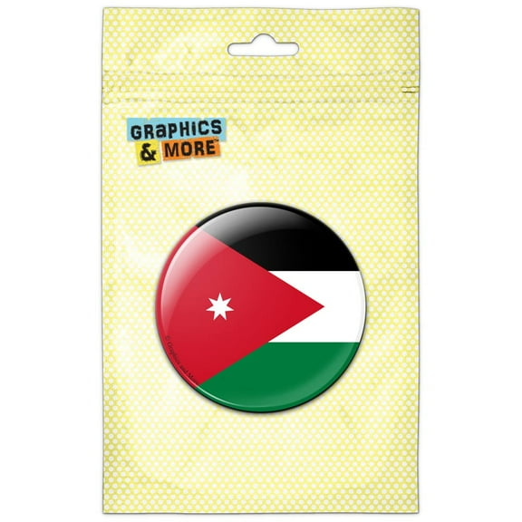 Jordan National Country Flag Pinback Button Pin Badge