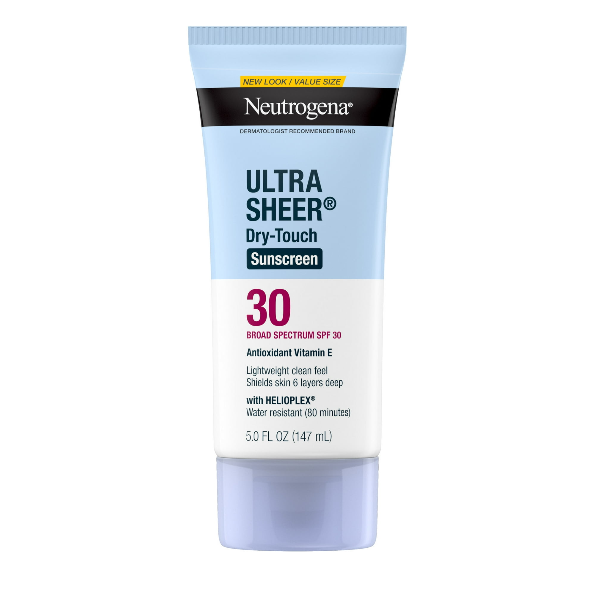 Neutrogena Ultra Sheer Sunscreen SPF 30 Body Sunscreen Lotion, Dry-Touch Sun Protection, 5 fl oz