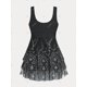 thumbnail image 2 of Tankini de Talla Grande con Estampado Floral de Malla Rosegal Camisetas tallas grandes, 2 of 5