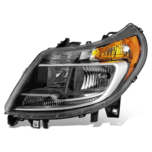 DNA Motoring for 14-22 Ram Promaster 1500-3500 Driver Left Side Headlight Black/Amber