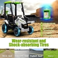 thumbnail image 2 of 12V JCB Ride on Excavator Toy, 4 in 1 Ride on Tractor Truck with Remote Control, Powered Ride on Bulldozer Kids Electric Vehicles with Front Loader Bulldozer, Digger, Adjustable Seat, Green+White, 2 of 6