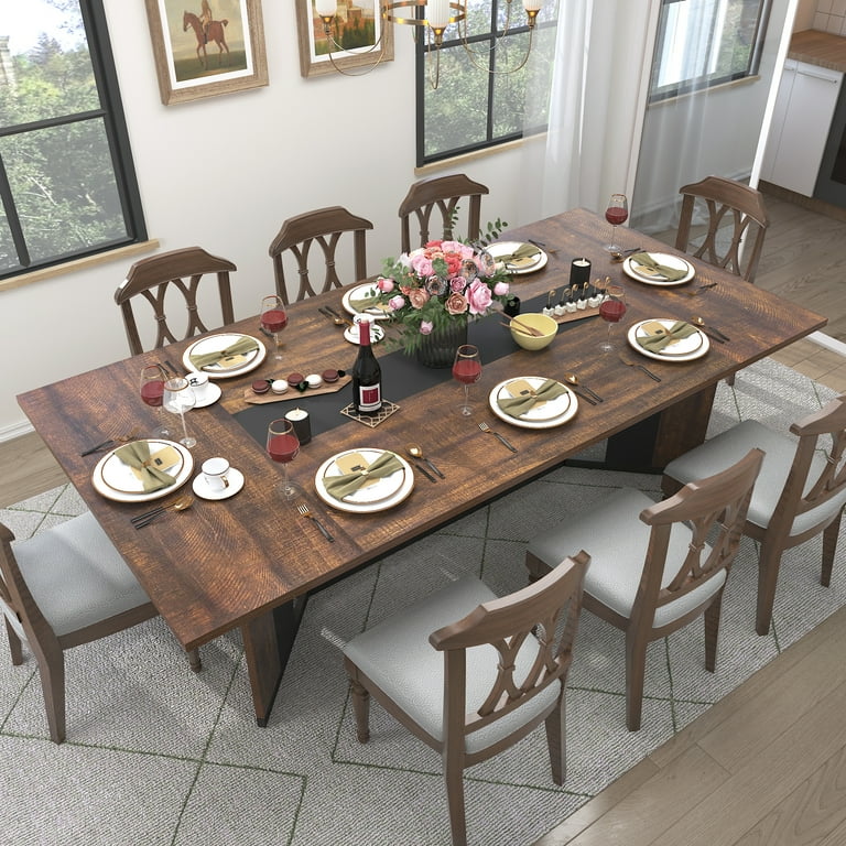 78 inch Large Rectangular Dining Table for 8-10 People, Dining