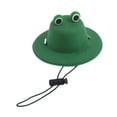 thumbnail image 3 of Gorro de cubo de mascotas cómodas vestidos de fotos divertidas y lindas fotos para gatos perros pequeños gorro de gato con gorra de pescador con tapa Rana, 3 of 8