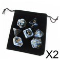 thumbnail image 1 of Juego de 2 Dados Poliédricos Baoblaze Con Bolsa 7 Unidades Color Negro, 1 of 7
