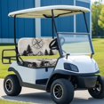 thumbnail image 2 of Yuyamidu Campass Golf Cart Seat Cover Set of 2 Mountain Seat Bottom Cushion Backrest Pad for Golf Cart Seat Decor for 2 Person Seats, Easy to Install, 2 of 7