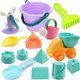 thumbnail image 1 of Juguete de arena para niños, 14 unids/set de colores aleatorios, juguetes de playa para niños, juguetes de baño, caja de arena, características de vanguardia, 1 of 8