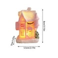 thumbnail image 3 of LED Lighted Christmas Village House Ornaments, Resin Mini Snow Houses Figurines, Winter Village Desktop Decoration for Home Office Tabletop Decor, 3 of 5