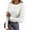 White, variant on Women Long Sleeve Shirts Rib Knit Slim Fit Tops Fall Outfits Casual T-Shirt Underscrubs Layer Clothes White S