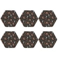 thumbnail image 2 of Disketp Cute Deer Funny Coasters,6 Pcs Leather Coasters with Holder, Perfect Housewarming Hostess Gifts,Protect Furniture from Water Marks Scratch and Damage,Hexagon, 2 of 7