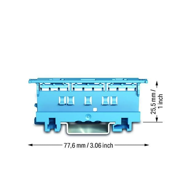 Wago 221-500 - 24-12 AWG Mounting Carrier Blue (221-500/000-006) 10pk