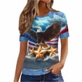 thumbnail image 4 of successthop Independence Day T Shirt Women Flags Plus Size Summer Shirts Festival Top Crewneck Short Sleeve Clothes XL, 4 of 7