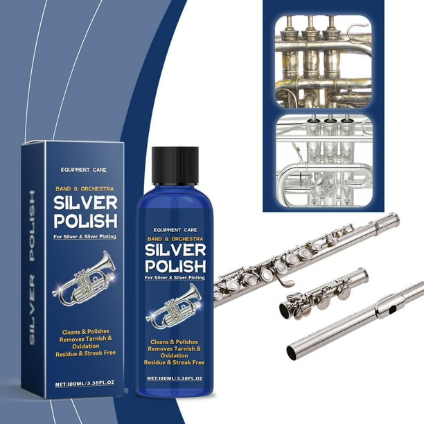 Xihbxyly Limpiador de Cubiertos, Solución Antioxidante para Pulir, Descontaminación Eficaz, Fórmula Suave y No Daña, Brillo Duradero, Fácil de Usar, Cuidado para El Hogar, Botella de 100 Ml