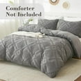 thumbnail image 3 of Duvet Cover Set Twin, Tufted Twin Comforter Cover Set, Boho Embroidery Bedding, 3 of 7