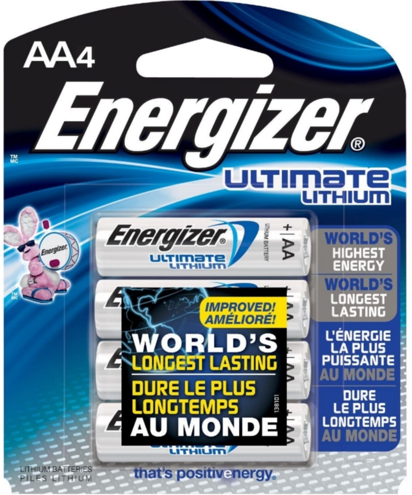 Batteries Size AA Pack of 4 Energizer Ultra 