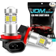 JDM ASTAR Bright White PX Chips H11 H16 LED Fog Light Bulbs with Projector