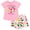 Pink, farmer's market, variant on John Deere Horse T-Shirt and French Terry Wrap Skort Gingham Toddler to Big Kid