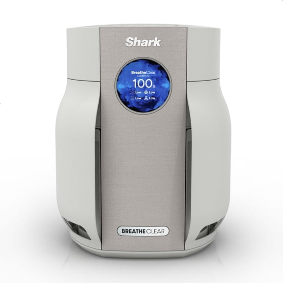 Shark BreatheClear Compact Pro with NeverChange 300 Sq Ft Intelligent Air Purifier, HEPA-Exceeding Filter, Zero Filter Changes For Up To 6 Years, HP062 Dove