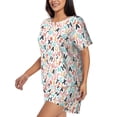 thumbnail image 2 of Lsque Scandinavian Alphabet1 Women's Short-Sleeved Pajama Set - 2 Piece Soft and Lightweight Sleepwear Set-Medium, 2 of 9