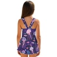 thumbnail image 2 of Xixirimido Jellyfish Corals Print Girls One-piece Swimsuits Sleeveless Swimwear with Skirt & Built-in Shorts Hawaiian Beach Vacation Modest Bathing Suit, 12-13 Years, 2 of 7