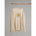 thumbnail image 3 of Vintage Sun Moon Daisy Sweatshirt Women -Image by Shutterstock, Female Medium, 3 of 4