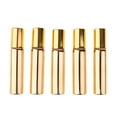 thumbnail image 2 of 5 Unids / Set Botellas de Rodillo de Reutilizables Frascos Tubo Contenedor con de material acero - Oro Yinane  botellas de aceite esencial vacías, 2 of 7