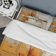 thumbnail image 4 of Designart "Orange Expressions II" Abstract Collages Bedding Covert Set - Transitional Yellow Abstract Bed Set With 1 Sham, 4 of 6