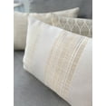thumbnail image 6 of Beach Club Beige Stripe Indoor Outdoor Pillow 24x24, 6 of 9