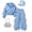 Blue, variant on Enyan Kids Clothes Girls 2-Piece Outfits Long Sleeve Sweatshirt & Wide Leg Pants Set