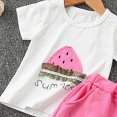 thumbnail image 4 of HCNTES Toddler Baby Summer Clothes Set Kid Outfits for Girls Short Sleeves T-Shirt Tops + Shorts Cute Outfits Set For 3-24 Months 2t 3t 4t 5t 6t 7t 8t 9t Kids School Activities, 4-5 Years, 4 of 4