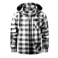 thumbnail image 6 of Turilly Men's Fashion Casual Plaid Coats Printing Zipper Pockets Long Sleeve Hooded Casual Outwear Coats, 6 of 6