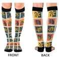 thumbnail image 4 of FORMRS Womens Knee High Socks Casual Long Thick Travel Daily Wear, 2 Pairs, Jungle Stamp, 4 of 6
