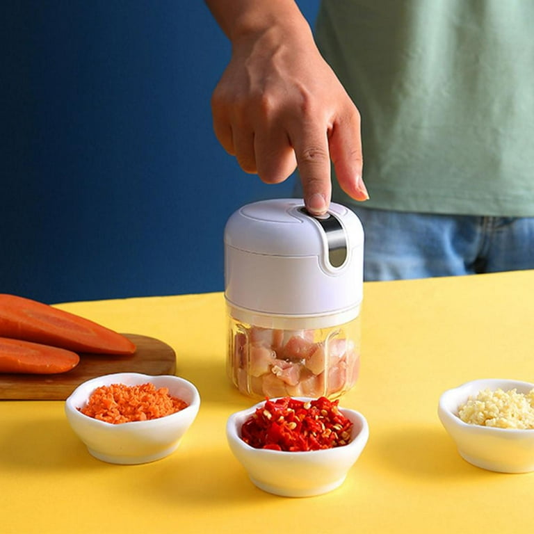 Electric Garlic Press Crusher Food Chopper Mincer Vegetable Cutter