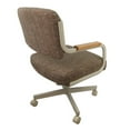 thumbnail image 2 of Pemberly Row Checkered Beige Natural Swivel Tilt Kitchen Caster Chair w/ Wheels, 2 of 2