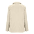 thumbnail image 4 of ZsaeSM Blazers for Women Lapel Double Breasted Classic Blazer Business Casual Long Sleeve Suit Jacket Fall Winter Open Front Jackets Beige L, 4 of 6